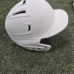 White Batting Helmet - Solid Matte Finish